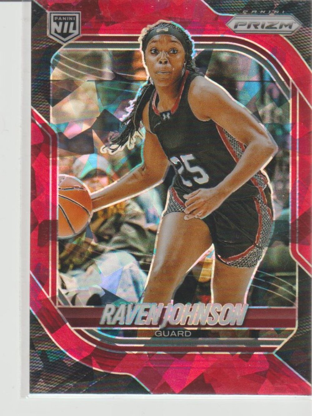Raven Johnson 2025-26 Panini Prizm Red Ice Prizm NIL Basketball #200
